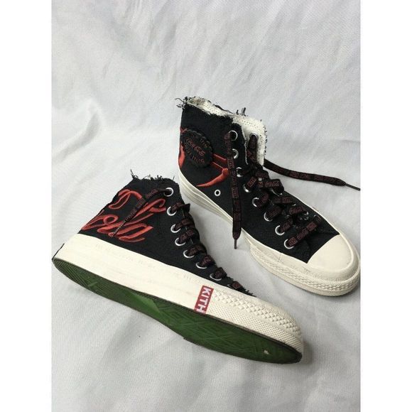 Converse X KITH Chuck Taylor All-Star Hi Coca-Cola Black RARE Men US5 Women US7